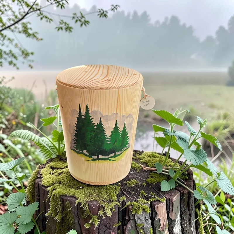 Holz Urne - Tanne m09