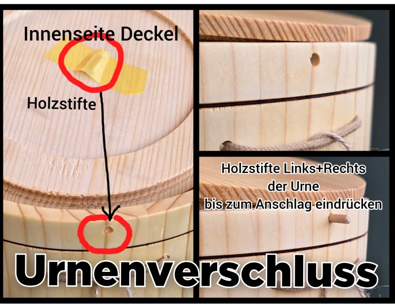 Holz Urne/Stille Wald Kirsche 3-3