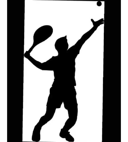 Emblem-Tennisspieler/Weiß
