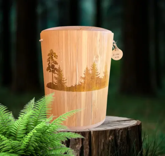 Holz Urne - Birke- Wald 02