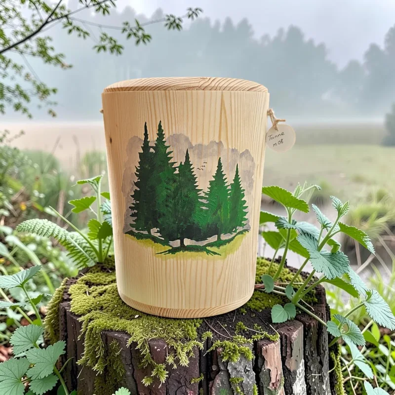 Holz Urne - Tanne m08