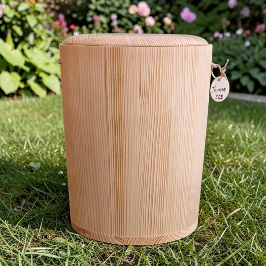 Holz Urne - Tanne s02