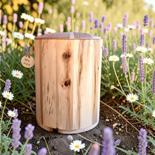 Holz Urne/Stille Wald Apfel 2-2