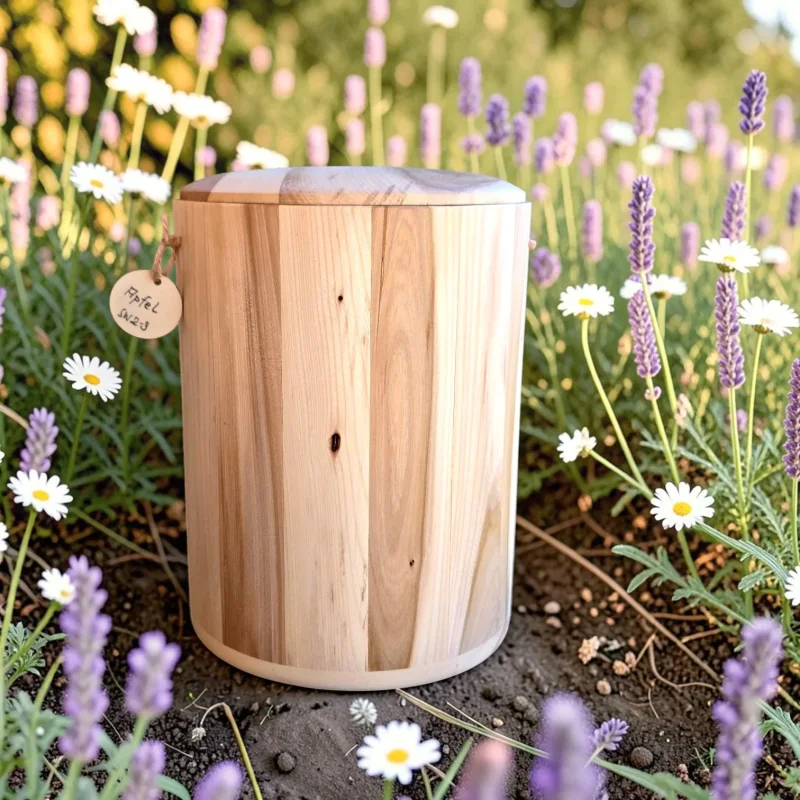 Holz Urne/Stille Wald Apfel 2-3
