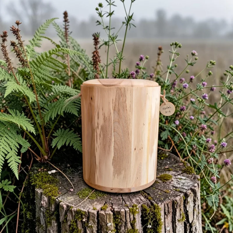 Holz Urne/Stille Wald Apfel 2-4