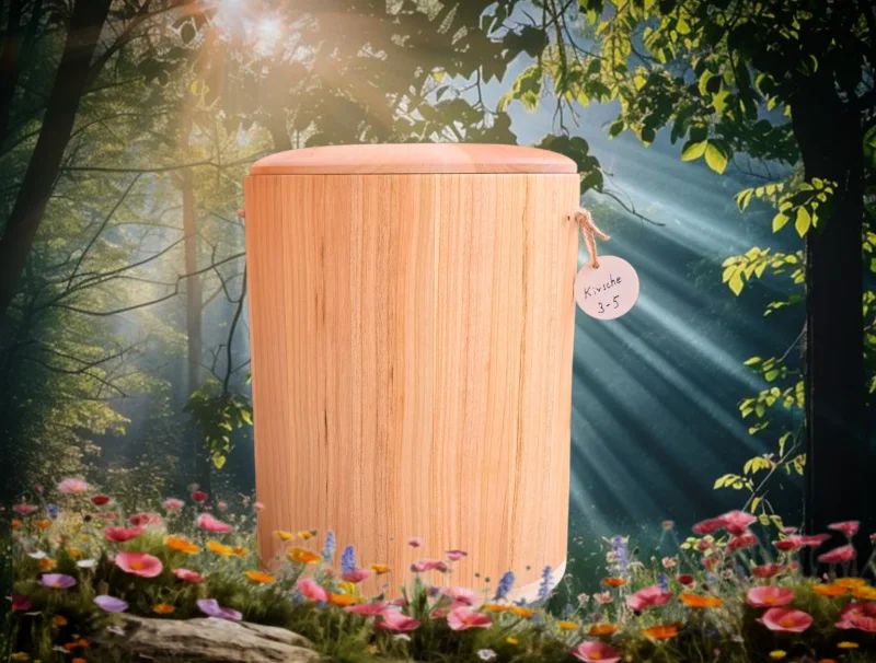 Holz Urne/Stille Wald Kirsche 3-5