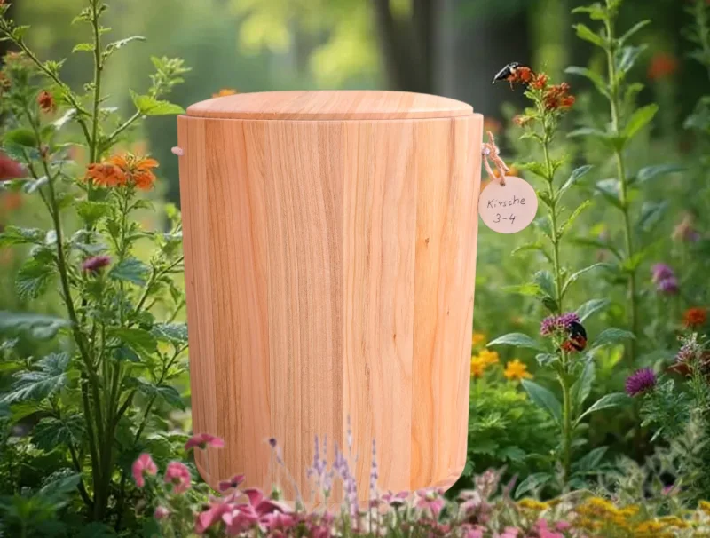 Holz Urne/Stille Wald Kirsche 3-4