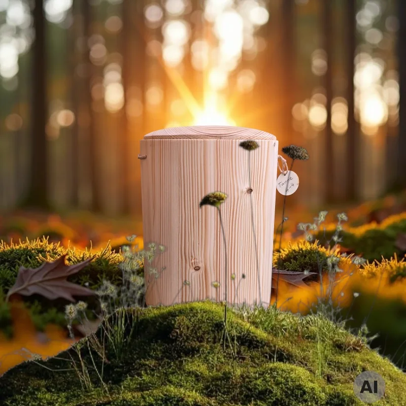 Holz Urne/Stille Wald Tanne 4-4