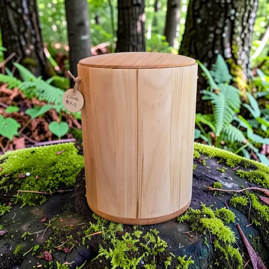Holz Urne/Stille Wälder - Linde 7-2