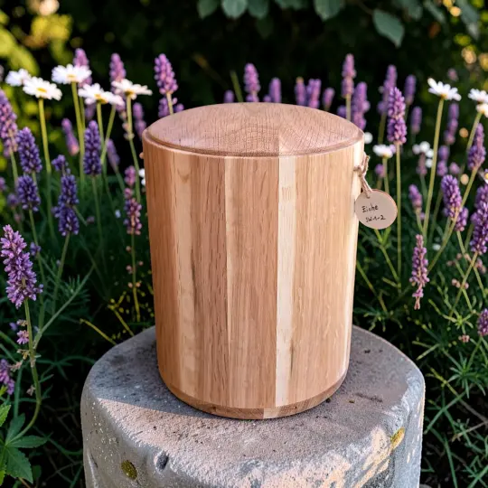 Holz Urne/Stille Wälde Eiche 1-2